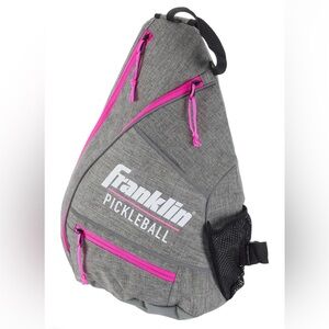 NWT Franklin Gray and Pink Pickleball Sling Bag 18.5 X 13 X 8